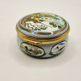 Halcyon Days Enamels Duck shooting By James Purley and sons Trinket or Pill Box