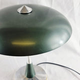 Vintage 1930s Italian Art Deco Green and Chrome Lamp