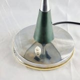 Vintage 1930s Italian Art Deco Green and Chrome Lamp