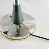 Vintage 1930s Italian Art Deco Green and Chrome Lamp