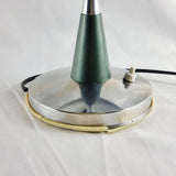 Vintage 1930s Italian Art Deco Green and Chrome Lamp