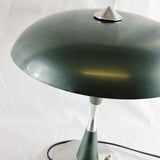 Vintage 1930s Italian Art Deco Green and Chrome Lamp