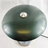 Vintage 1930s Italian Art Deco Green and Chrome Lamp