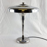 Vintage Italian Polished Aluminium and Chrome 1930s Art Deco Lamp