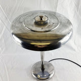 Vintage Italian Polished Aluminium and Chrome 1930s Art Deco Lamp