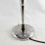 Vintage Italian Polished Aluminium and Chrome 1930s Art Deco Lamp