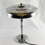 Vintage Italian Polished Aluminium and Chrome 1930s Art Deco Lamp