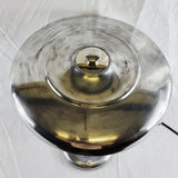 Vintage Italian Polished Aluminium and Chrome 1930s Art Deco Lamp