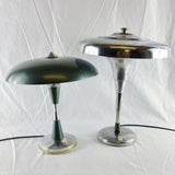 Vintage Italian Polished Aluminium and Chrome 1930s Art Deco Lamp
