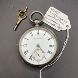 Antique Silver Fob Pocket Watch by J & C Schwerer 1898
