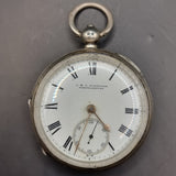 Antique Silver Fob Pocket Watch by J & C Schwerer 1898