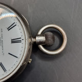Antique Victorian Silver Sir John Bennett Fob Pocket Watch 1894