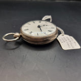 Antique Georgian Silver Fussee Fob Pocket Watch 1828 by Josiah Barnett