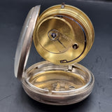 Antique Georgian Silver Fussee Fob Pocket Watch 1828 by Josiah Barnett