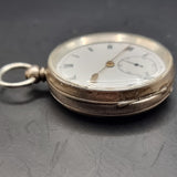 Antique Victorian .935 Silver Fob Pocket Watch by H. Samuels 1895