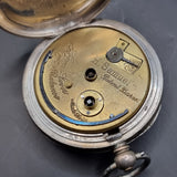 Antique Victorian .935 Silver Fob Pocket Watch by H. Samuels 1895