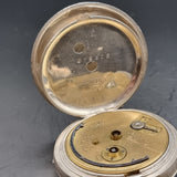 Antique Victorian .935 Silver Fob Pocket Watch by H. Samuels 1895