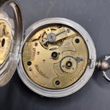 Antique Victorian .935 Silver Fob Pocket Watch by H. Samuels 1895