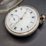 Antique Victorian .935 Silver Fob Pocket Watch by H. Samuels 1895