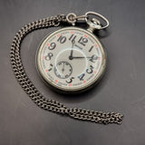 Vintage Antique Stye Fob Pocket Watch Molnija Train Watch