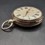 Antique Silver Improved Patent Fussee Fob Pocket Watch 1866