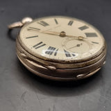 Antique Silver Improved Patent Fussee Fob Pocket Watch 1866