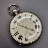Antique Silver Improved Patent Fussee Fob Pocket Watch 1866