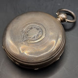 Antique Silver Improved Patent Fussee Fob Pocket Watch 1866
