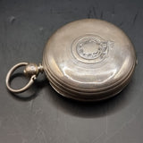 Antique Silver Improved Patent Fussee Fob Pocket Watch 1866