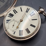 Antique Silver Improved Patent Fussee Fob Pocket Watch 1866