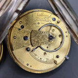 Antique Silver Improved Patent Fussee Fob Pocket Watch 1866