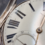 Antique Silver Improved Patent Fussee Fob Pocket Watch 1866