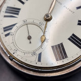 Antique Silver Improved Patent Fussee Fob Pocket Watch 1866