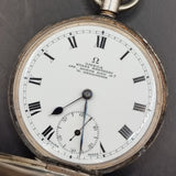 Antique George V Silver Omega Fob Pocket Watch 1914