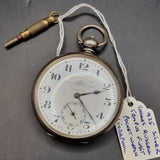 Antique Silver Fob Pocket Watch by Thomas Russell 1919 Tempus Fugit