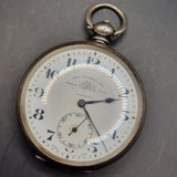 Antique Silver Fob Pocket Watch by Thomas Russell 1919 Tempus Fugit