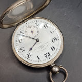 Antique Silver Fob Pocket Watch by Thomas Russell 1919 Tempus Fugit