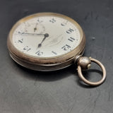 Antique Silver Fob Pocket Watch by Thomas Russell 1919 Tempus Fugit