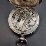 Antique Silver Fob Pocket Watch by Thomas Russell 1919 Tempus Fugit
