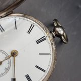 Antique Victorian Silver Fob Pocket Watch by H M Burrows 1862