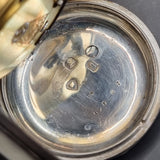 Antique Victorian Silver Fob Pocket Watch by H M Burrows 1862