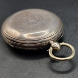 Antique Victorian Silver Fob Pocket Watch by H M Burrows 1862