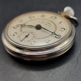 Antique Art Deco Chrome Plated Fob Pocket Watch by Fides