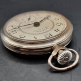 Antique Art Deco Chrome Plated Fob Pocket Watch by Fides