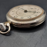 Antique Art Deco Chrome Plated Fob Pocket Watch by Fides