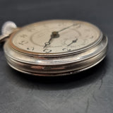 Antique Art Deco Chrome Plated Fob Pocket Watch by Fides