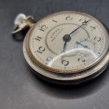 Antique Art Deco Chrome Plated Fob Pocket Watch by Fides