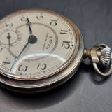 Antique Art Deco Chrome Plated Fob Pocket Watch by Fides