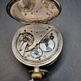 Antique Silver Fob Pocket Watch by Robert Milne, Manchester 1918
