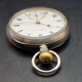 Antique Silver Fattorini and sons Fob Pocket Watch American Waltham Traveler